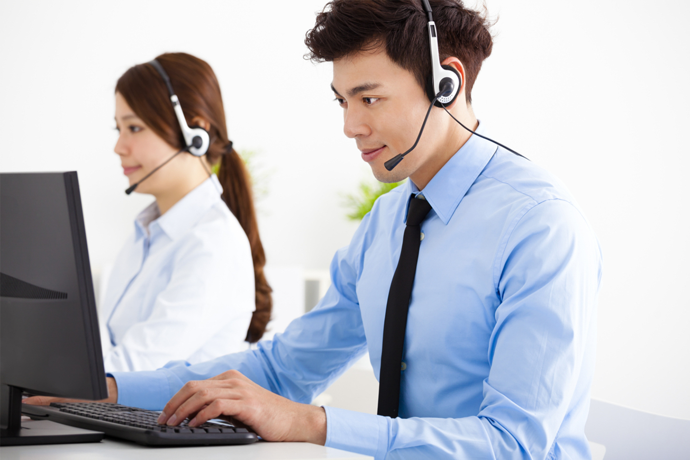 Woman managing a business